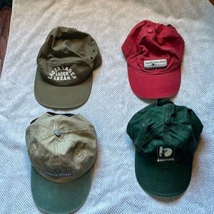 four unique hats